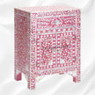 MOP 1 Drawer 2 Door Bedside Table Pink 2