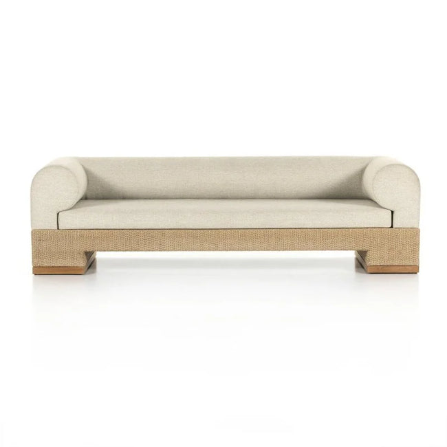 Nest Woven Base Upholstered Sofa front view