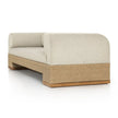 Nest Woven Base Upholstered Sofa arm detail