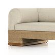Nest Woven Base Upholstered Sofa end view
