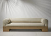 Nest Woven Base Upholstered Sofa in a room