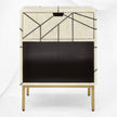 Nola Full Bone Inlay Bedside 1 Drawer | Luxury Bedside Table