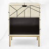 Nola Full Bone Inlay Bedside 1 Drawer | Luxury Bedside Table
