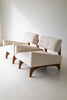 Nord Minimalist Teak Lounge Chair pair angled view