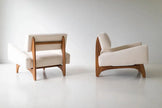 Nord Minimalist Teak Lounge Chair pair from the side