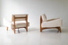 Nord Minimalist Teak Lounge Chair pair from the side
