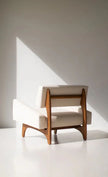 Nord Minimalist Teak Lounge Chair single chair side