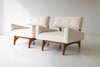 Nord Minimalist Teak Lounge Chair pair front view