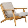 Oaken Plank Arm Upholstered Lounge Chair front angle