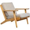 Oaken Plank Arm Upholstered Lounge Chair front angle