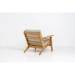 Oaken Plank Arm Upholstered Lounge Chair frame side view