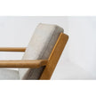 Oaken Plank Arm Upholstered Lounge Chair arm close-up