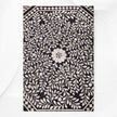 Octagonal Bone Inlay Floral Coffee Table Black With Drawer