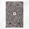 Octagonal Bone Inlay Floral Coffee Table Black With Drawer