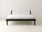 Ophira Turned Two Poster Solid Wood Platform Bed in a black finish