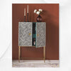 Optical Inlay Bar Cabinet Black