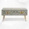 Optical Inlay Coffee Table Black 1
