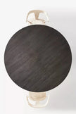 Orbit Fluted Pedestal Round Dining Table top view