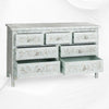 Pale Blue Mother Of Pearl Inlay Chest Of 7 Drawers Large