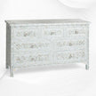 Pale Blue Mother Of Pearl Inlay Chest Of 7 Drawers Large
