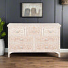Commode 7 Tiroirs Incrustation De Nacre Rose Pâle