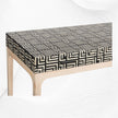 Pattern Bone Inlay 2 Drawer Desk Black