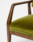 Paxton Solid Wood Upholstered Armchair arm close-up