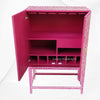 Peacock Design Bone Inlay Bar Cabinet Pink 5