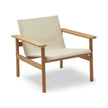 Pelago Teak Wood Lounge Chair on a white background