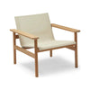 Pelago Teak Wood Lounge Chair on a white background