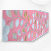 Espejo rectangular floral de nácar rosa