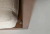 Plinth Armless Upholstered Lounge Chair seam close-up
