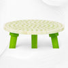 Bone Inlay Beistelltisch Polka Dot Lime Green