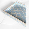 Quatrefoil Bone Inlay Tray Ice Blue