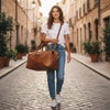 Ramiro Genuine Leather Duffle Bag Brown