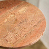 Red Travertine Side Table
