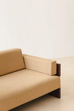Rio Wide Arm Wooden Sofa side close-up