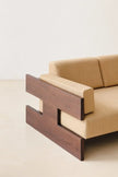 Rio Wide Arm Wooden Sofa side frame detail