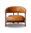 Ronde Curved Back Lounge Armchair in tan