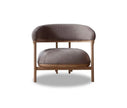 Ronde Curved Back Lounge Armchair in grey