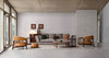 Ronde Curved Back Lounge Armchair in a living room