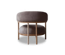 Ronde Curved Back Lounge Armchair grey front