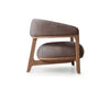 Ronde Curved Back Lounge Armchair grey side view
