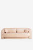 Rosa Rounded Arm Wooden Frame Sofa front view
