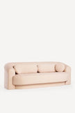Rosa Rounded Arm Wooden Frame Sofa angled view