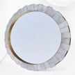 Round Brass Inlay Selenite Mirror