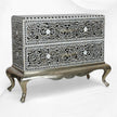 Royal Mother Of Pearl Inlay 2 Drawer Chest Black