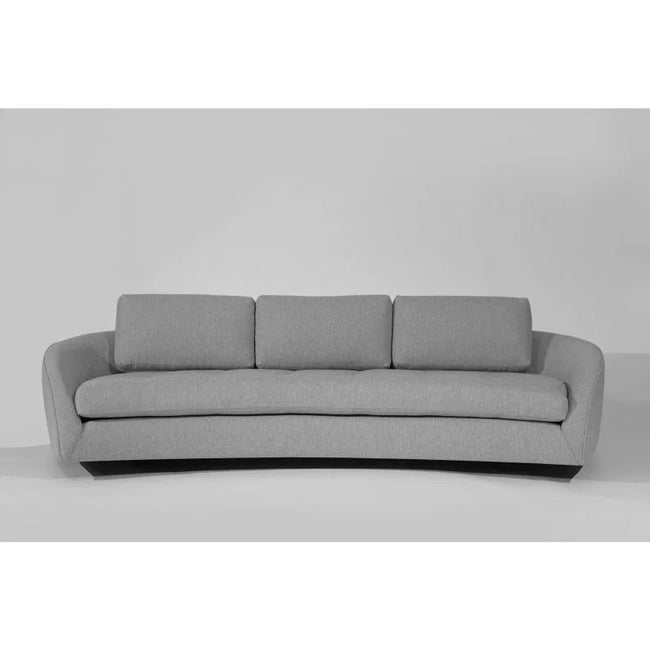 Sable Curved Back Wooden Sofa front view