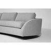 Sable Curved Back Wooden Sofa side angle