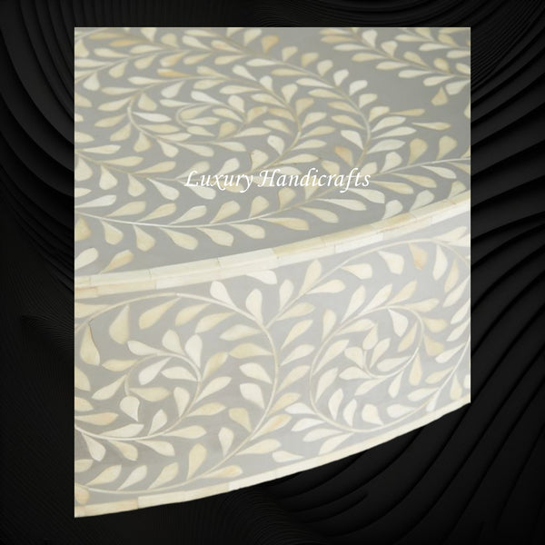 Scroll Vine Bone Inlay Coffee Table Greyv 2